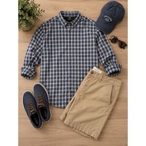 REI Co-op Sahara Men's, Size Small, Blue Plaid, Long Sleeve, Button Down Shirt